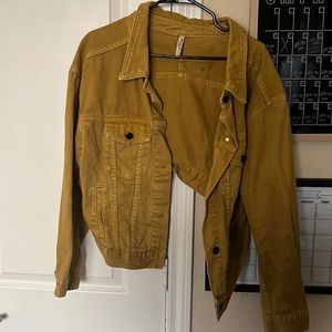 Mustard yellow cropped jacket size medium from fashion nova worn once
